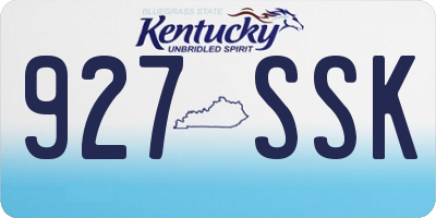 KY license plate 927SSK