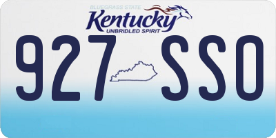 KY license plate 927SSO
