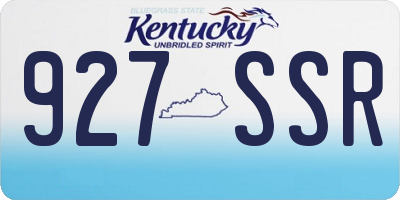 KY license plate 927SSR
