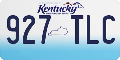 KY license plate 927TLC