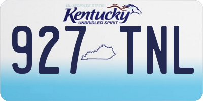 KY license plate 927TNL