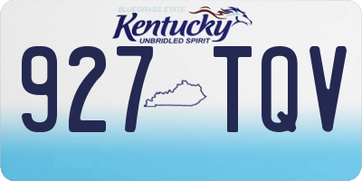 KY license plate 927TQV