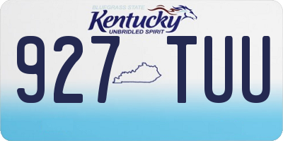 KY license plate 927TUU