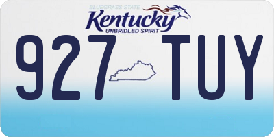 KY license plate 927TUY