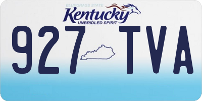 KY license plate 927TVA