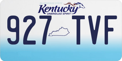 KY license plate 927TVF