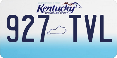 KY license plate 927TVL