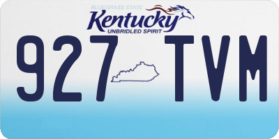 KY license plate 927TVM