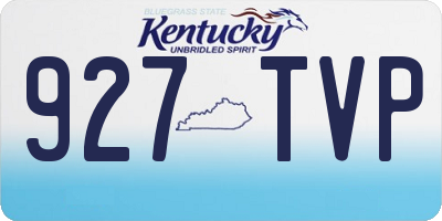 KY license plate 927TVP