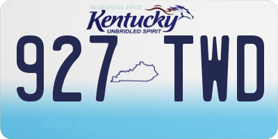 KY license plate 927TWD