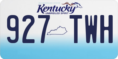 KY license plate 927TWH