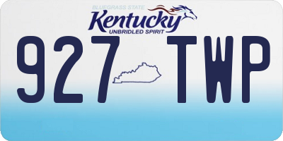 KY license plate 927TWP