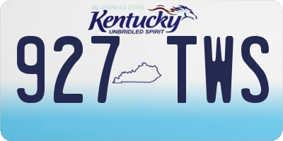 KY license plate 927TWS