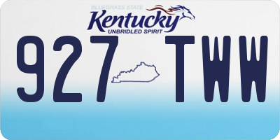 KY license plate 927TWW