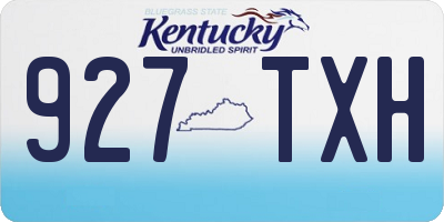 KY license plate 927TXH