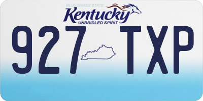 KY license plate 927TXP
