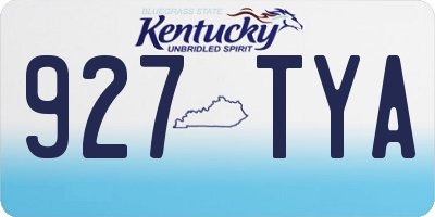 KY license plate 927TYA