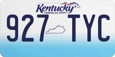 KY license plate 927TYC