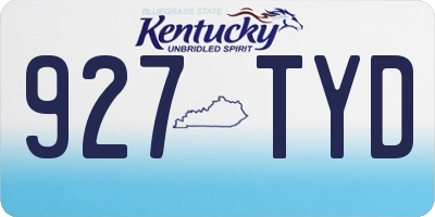 KY license plate 927TYD