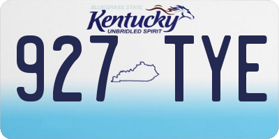 KY license plate 927TYE