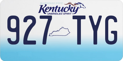 KY license plate 927TYG