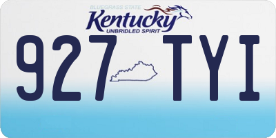 KY license plate 927TYI