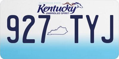 KY license plate 927TYJ