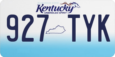 KY license plate 927TYK