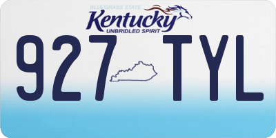 KY license plate 927TYL
