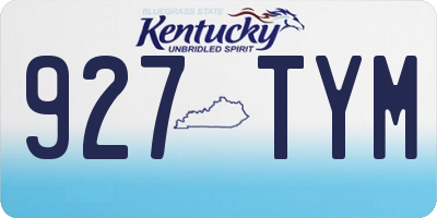 KY license plate 927TYM