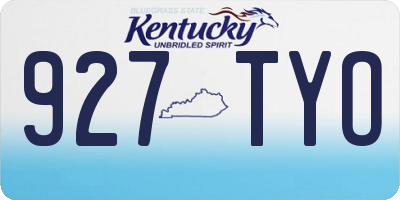 KY license plate 927TYO