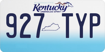 KY license plate 927TYP