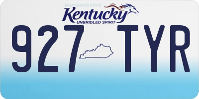 KY license plate 927TYR