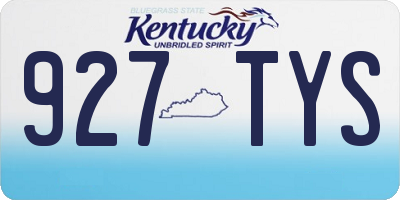 KY license plate 927TYS