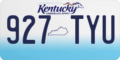 KY license plate 927TYU