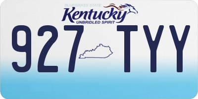 KY license plate 927TYY
