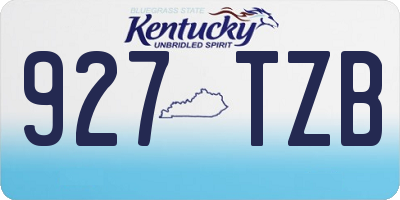 KY license plate 927TZB