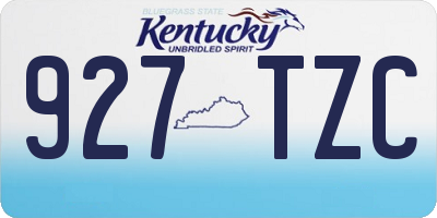 KY license plate 927TZC
