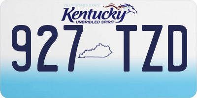 KY license plate 927TZD