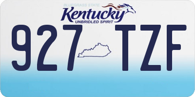 KY license plate 927TZF