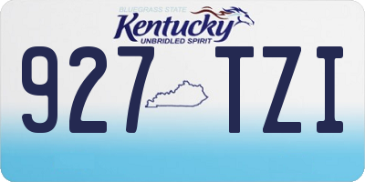 KY license plate 927TZI