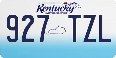 KY license plate 927TZL