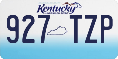KY license plate 927TZP