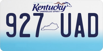 KY license plate 927UAD