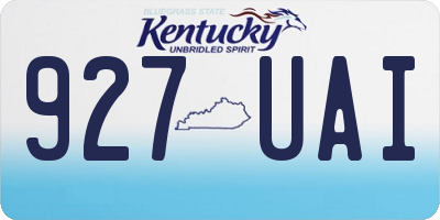 KY license plate 927UAI