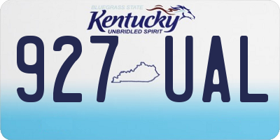 KY license plate 927UAL