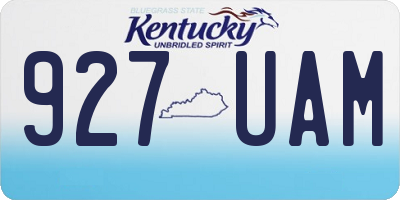 KY license plate 927UAM