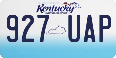 KY license plate 927UAP