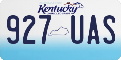KY license plate 927UAS