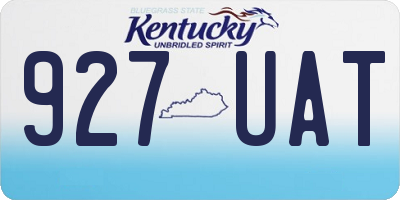 KY license plate 927UAT